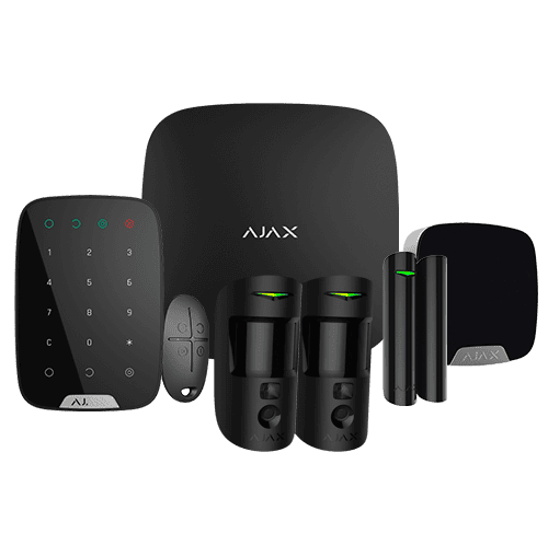 Kit de alarma profesional
Ajax HUB 2, 2 PIRCAM, 1 contacto magnético
1 mando, 1 teclado y 1 sirena interior Negro