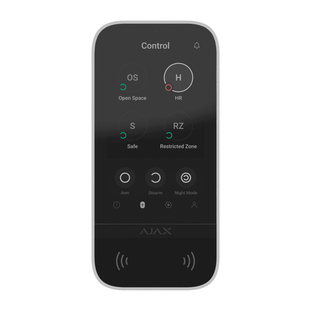 Teclado con pantalla IPS táctil y lector RFID