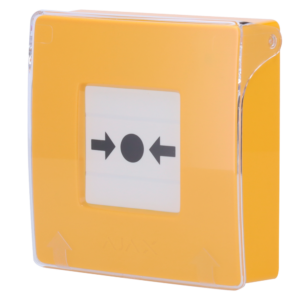 Botón manual de alarma de incendio amarillo